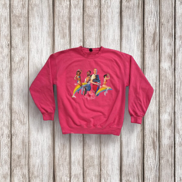 PROF "Dolphins" Pink Crewneck Shirt